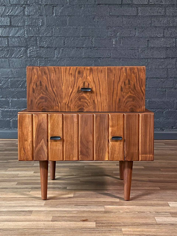 Mid-Century Modern Brutalist Walnut Night Stand, c.1970’s