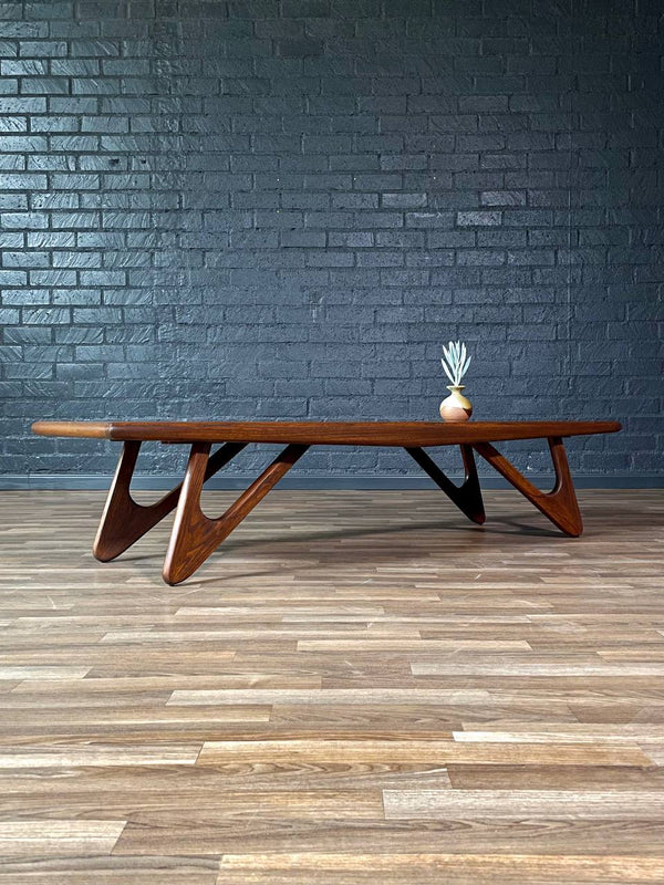 Mid-Century Modern “American Leisure” Walnut Coffee Table by Kroehler, c.1960’s