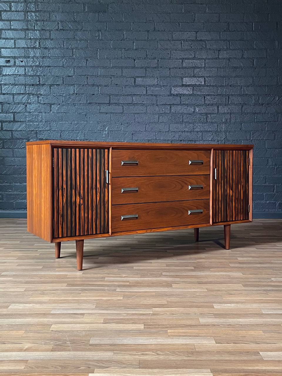 mid century modern credenza dresser Midcentury Modern Vintage Credenza Dresser TV Console Kent #59292