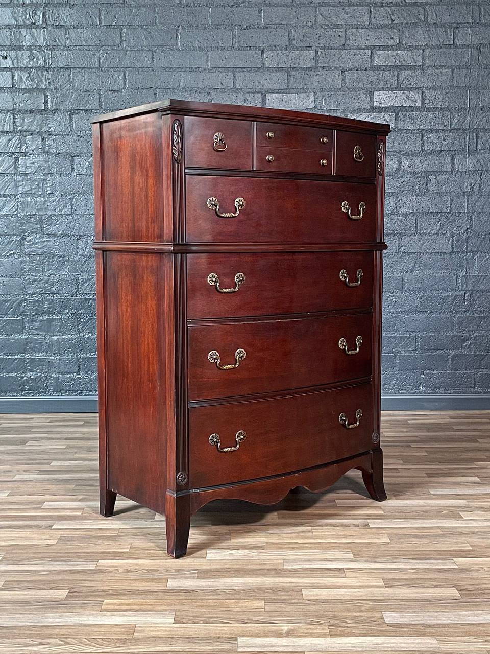 Vintage Colonial Revival Highboy Dresser by Huntley Furniture, c.1950' Vintage Supply Vintage Colonial Revival Highboy Dresser by Huntley Furniture, c.1950' Vintage Supply