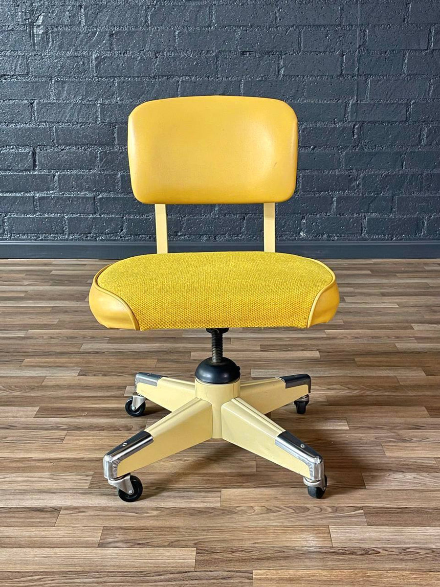 Vintage Industrial Modern Rolling Desk Chair by Flewelling