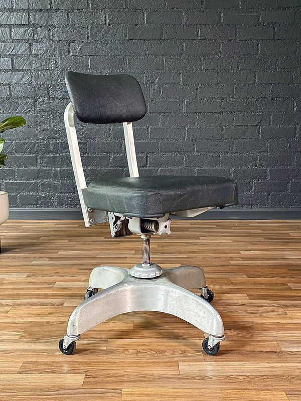 Vintage Art Deco Aluminum Swivel Office Desk Chair by Emeco, c.1940’s