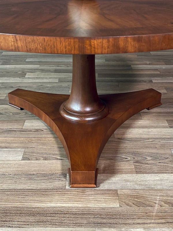 Mid-Century Modern Round Burl Walnut Coffee Table by Baker, c.1960’s