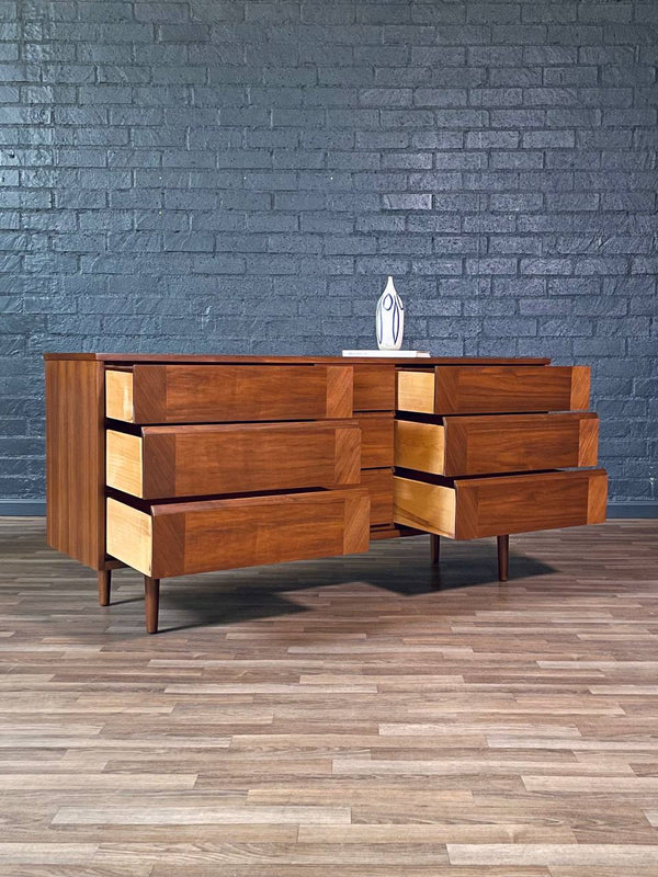 Mid-Century Modern 9-Drawer Walnut Dresser, c.1960’s