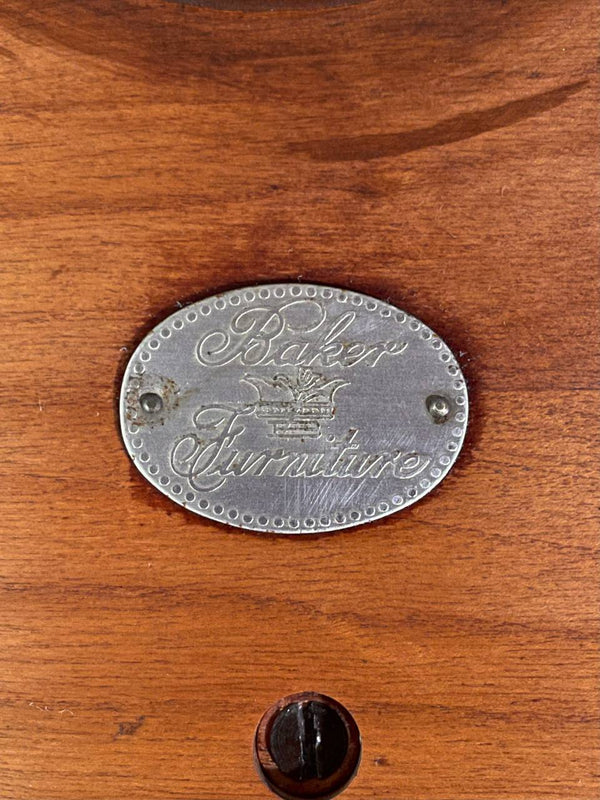 Mid-Century Modern Round Burl Walnut Coffee Table by Baker, c.1960’s