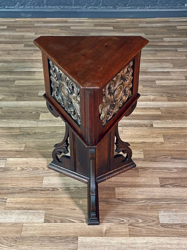 American Carved Mahogany Smoking / Humidor Cabinet w/ Copper Lining, c.1920’s