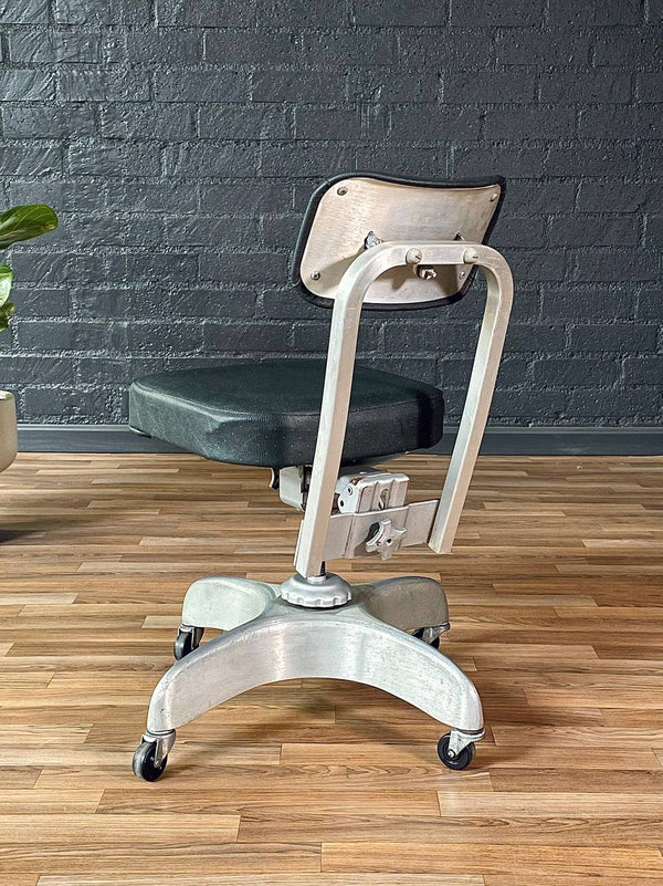 Vintage Art Deco Aluminum Swivel Office Desk Chair by Emeco, c.1940’s