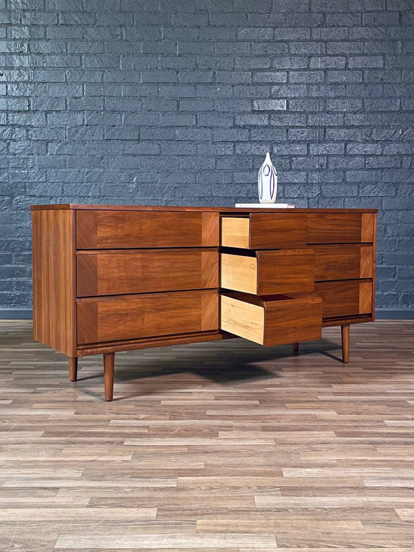 Mid-Century Modern 9-Drawer Walnut Dresser, c.1960’s