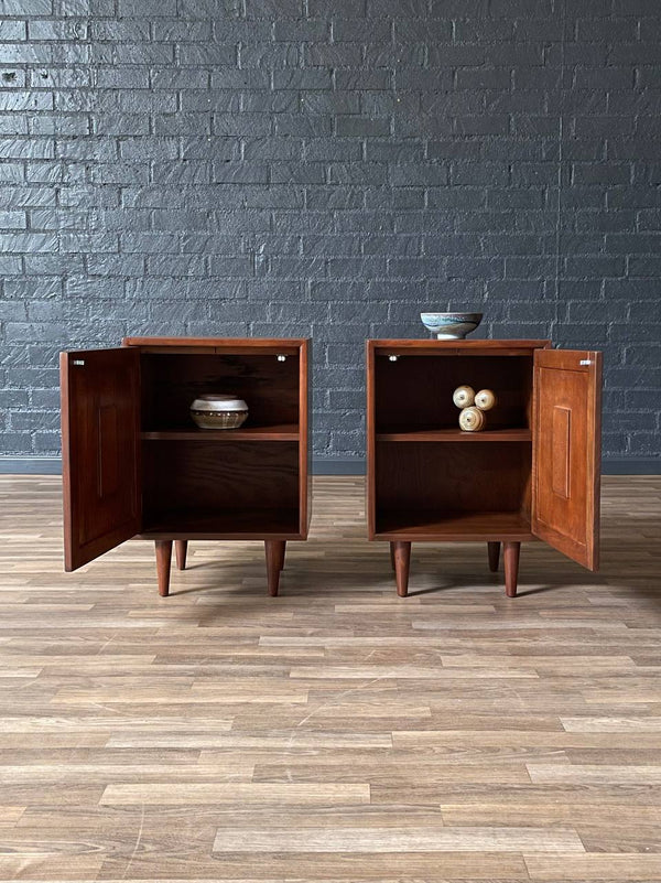 Pair of Mid-Century Modern Geometric Night Stands, c.1960’s