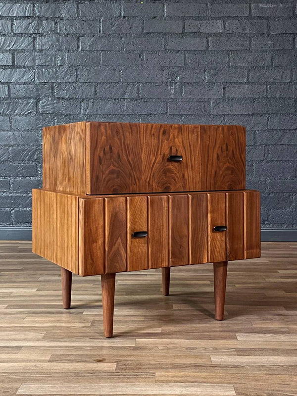 Mid-Century Modern Brutalist Walnut Night Stand, c.1970’s