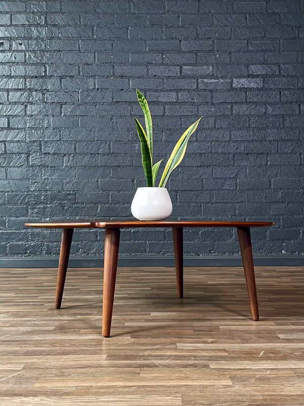 Mid-Century Swedish Modern Sculpted Walnut Top Coffee Table, c.1950’s