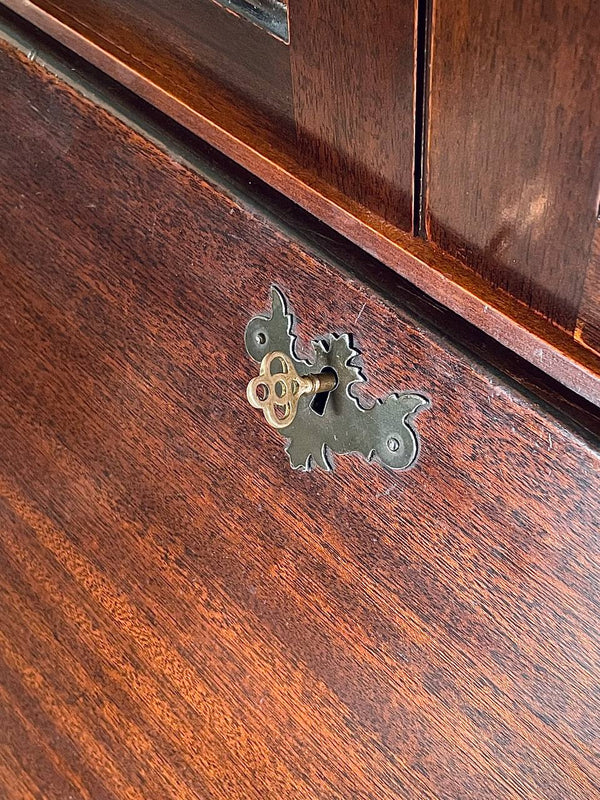 Colonial Revival Secretary Desk w/ Glass Bookcase, c.1950’s