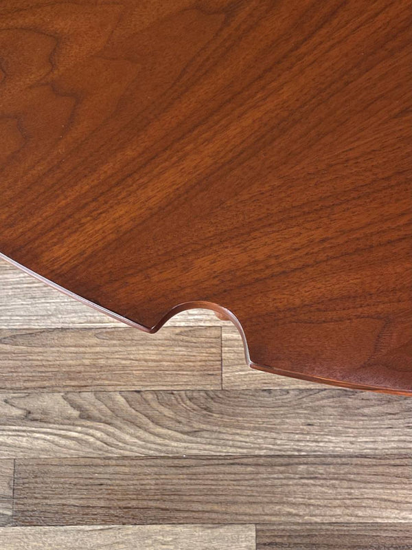 Mid-Century Swedish Modern Sculpted Walnut Top Coffee Table, c.1950’s