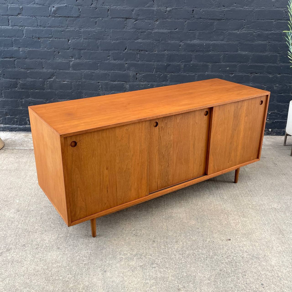 MidCentury Modern Walnut Credenza, c.1950’s Vintage Supply
