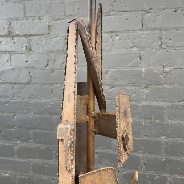 Richard Barr Brutalist Iron Table Lamp for Laurel, c.1960’s