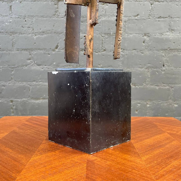 Richard Barr Brutalist Iron Table Lamp for Laurel, c.1960’s