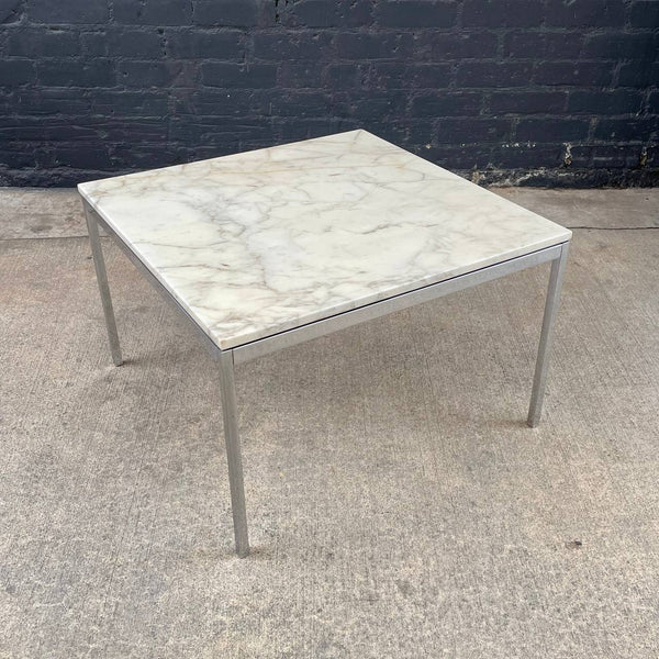 Signed Original Mid-Century Modern Carrara Marble Coffee Table by Knoll, c.1950’s