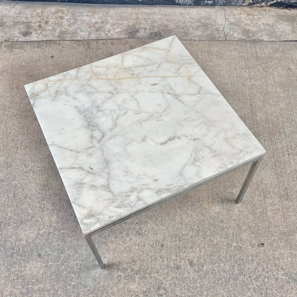 Signed Original Mid-Century Modern Carrara Marble Coffee Table by Knoll, c.1950’s