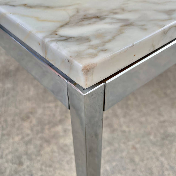 Signed Original Mid-Century Modern Carrara Marble Coffee Table by Knoll, c.1950’s
