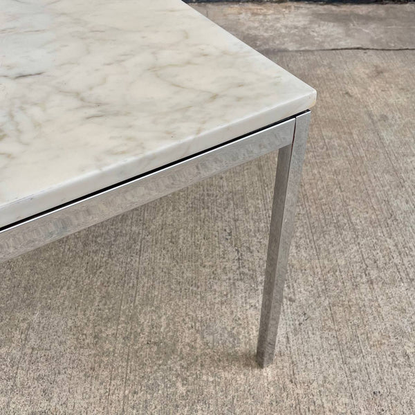 Signed Original Mid-Century Modern Carrara Marble Coffee Table by Knoll, c.1950’s