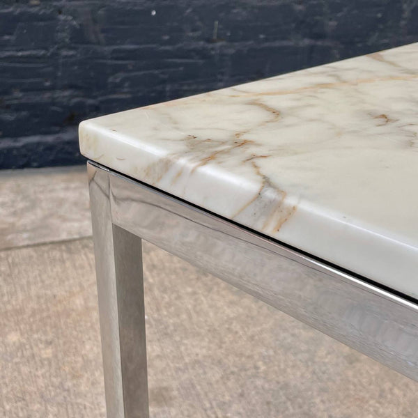 Signed Original Mid-Century Modern Carrara Marble Coffee Table by Knoll, c.1950’s