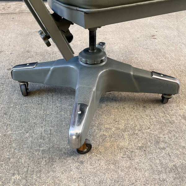 Mid-Century Modern Industrial Swivel Office Chair by Chromecraft, c.1960’s