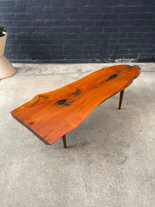 Mid-Century Modern Solid Slab Free-Form Coffee Table, c.1960