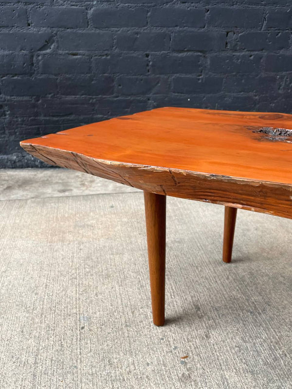 Mid-Century Modern Solid Slab Free-Form Coffee Table, c.1960