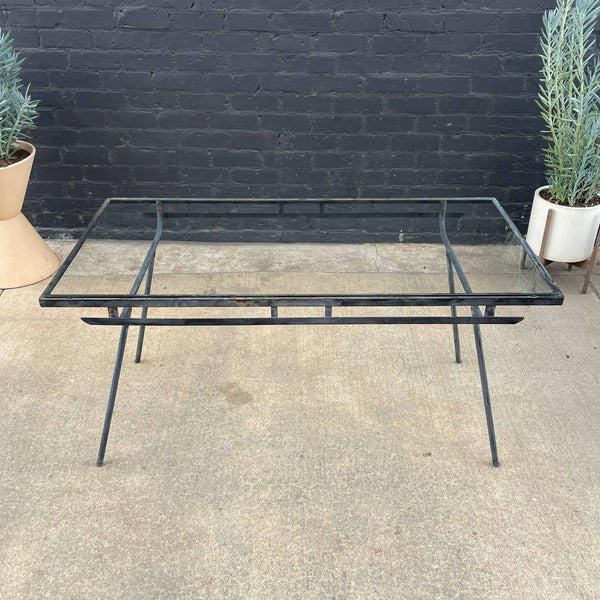 Vintage Mid-Century Modern Iron Patio Dining Set with Chairs, c.1960’s