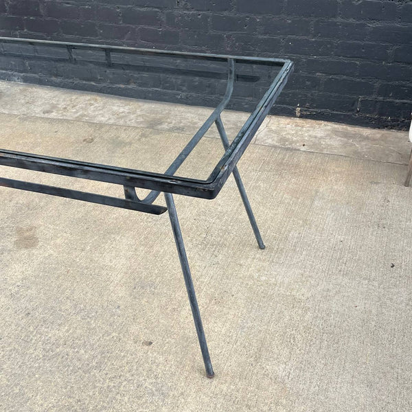 Vintage Mid-Century Modern Iron Patio Dining Set with Chairs, c.1960’s