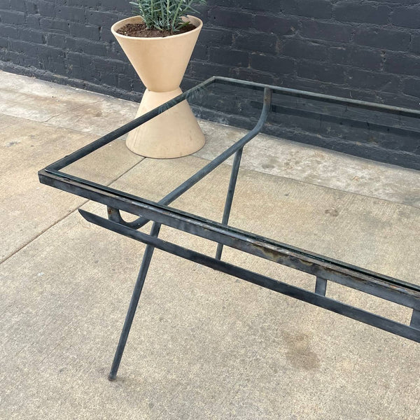 Vintage Mid-Century Modern Iron Patio Dining Set with Chairs, c.1960’s