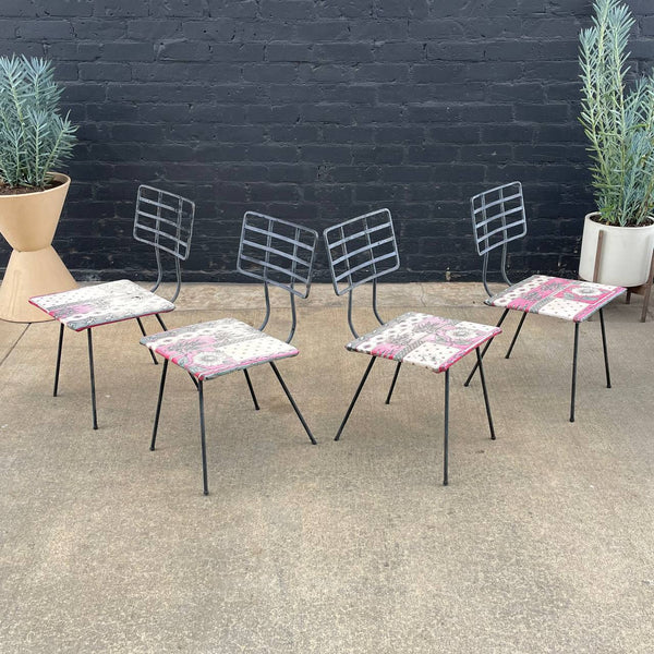 Vintage Mid-Century Modern Iron Patio Dining Set with Chairs, c.1960’s