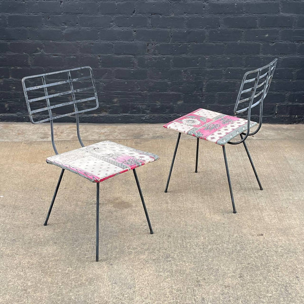 Vintage Mid-Century Modern Iron Patio Dining Set with Chairs, c.1960’s