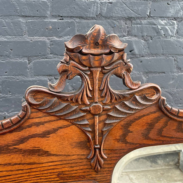 Vintage Victorian Antique Secretary Desk Curio Display Shelf Cabinet, c.1940’s