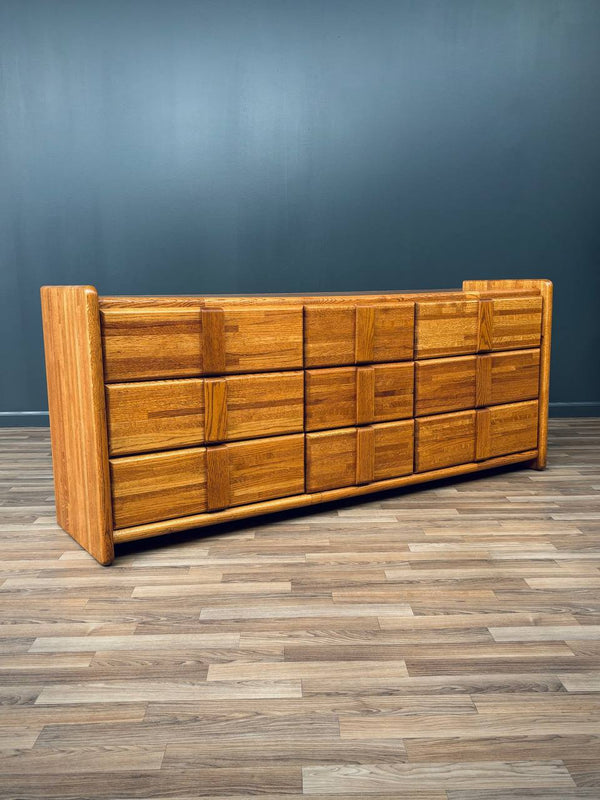 Post Modern 9-Drawer Oak Dresser by Boyd Furniture, c.1980’s