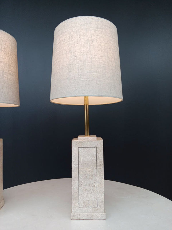 Pair of Mid-Century Modern Stone Table Lamps, c.1960’s