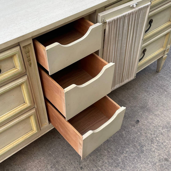Vintage French Provincial Style 9-Drawer Dresser by Stanley, c.1960’s