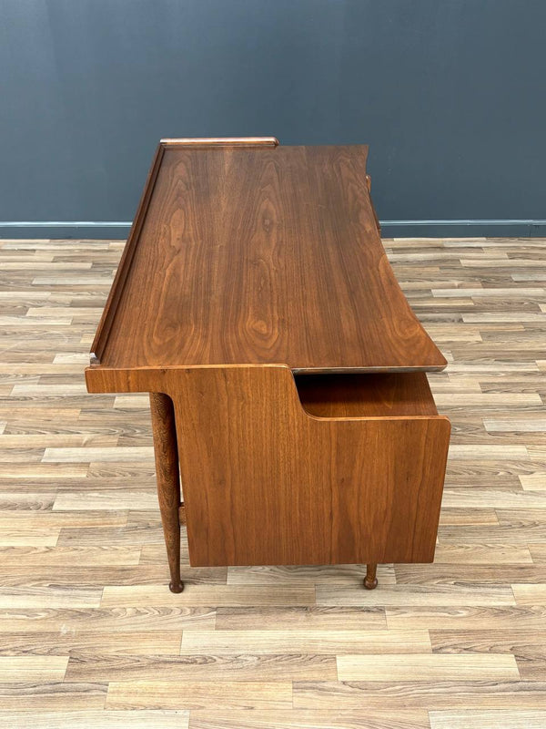Mid-Century Modern Sculpted Walnut Desk by Hooker, c.1960’s