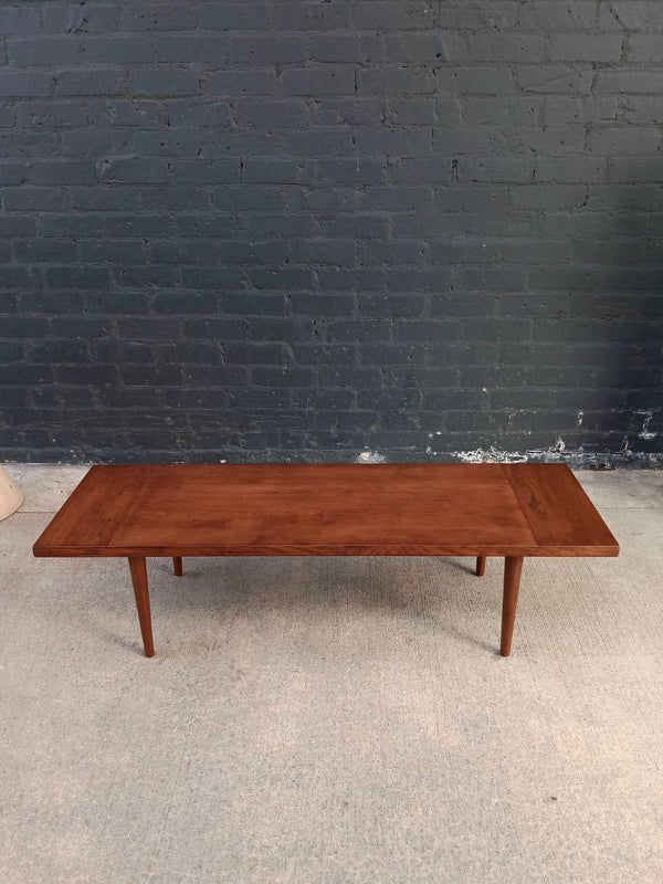 Mid-Century Modern Minimalist Walnut Coffee Table, c.1960’s