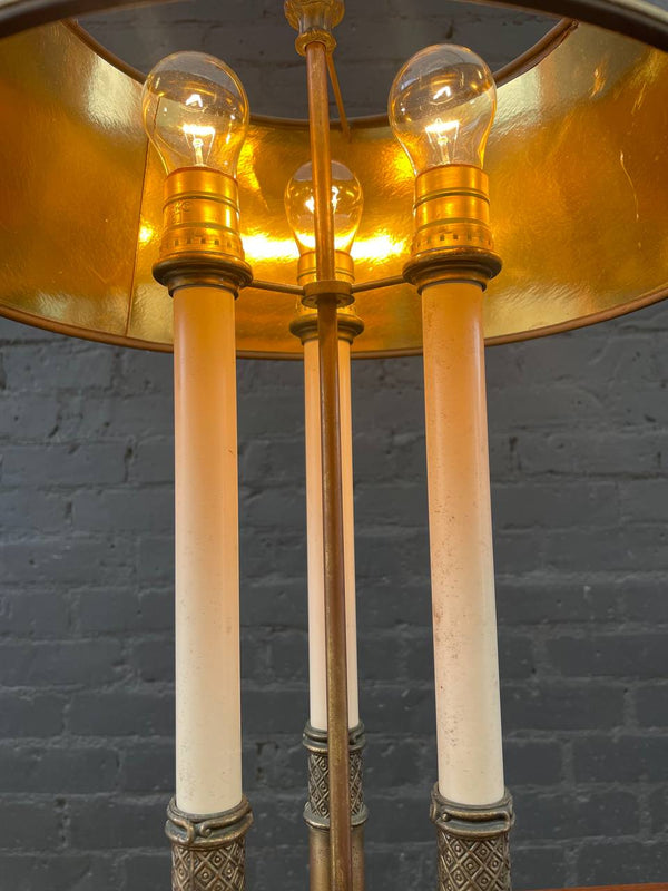 Vintage Brass Bouillotte Candlestick Style Table Lamp by Stiffel, c.1960’s