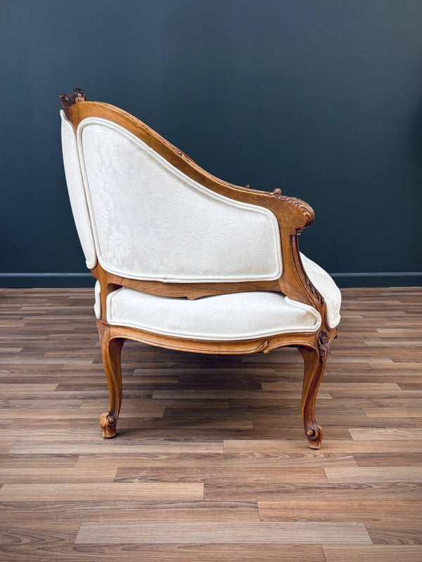 French Antique Louis XV-Style Love Seat Sofa, c.1950’s