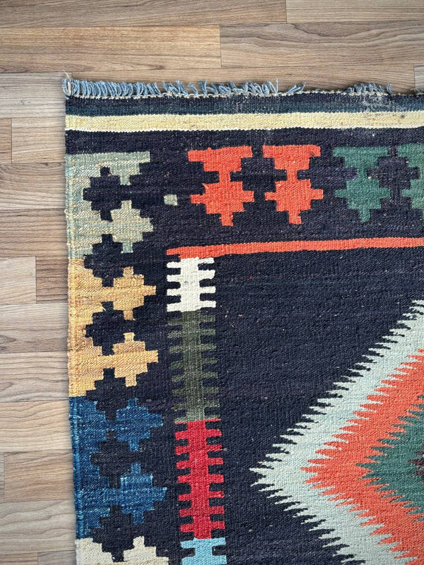 Vintage Hand Made Tribal Turkish Kilim Rug, c.1960’s