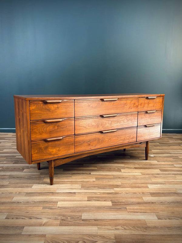 Mid-Century Modern 9-Drawer Walnut Dresser, c.1950’s
