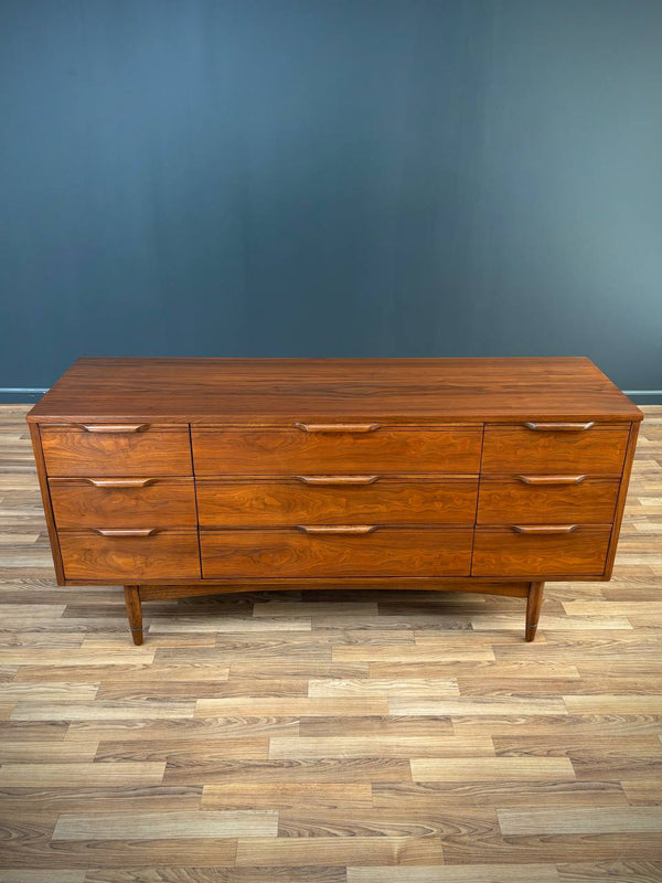 Mid-Century Modern 9-Drawer Walnut Dresser, c.1950’s