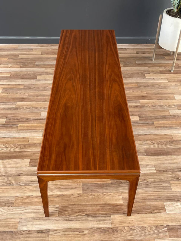 Mid-Century Modern Walnut Coffee Table with White Accent, c.1960’s