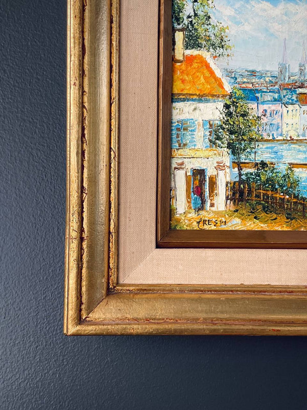 Vintage Mediterranean Port Painting by David Crespi
