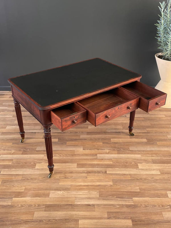 Antique Empire Style Partners Desk with Leather Top, c.1930’s