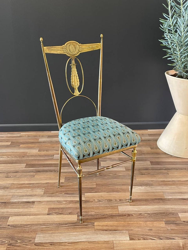 Italian Chiavari Brass Accent Chair, c.1950’s