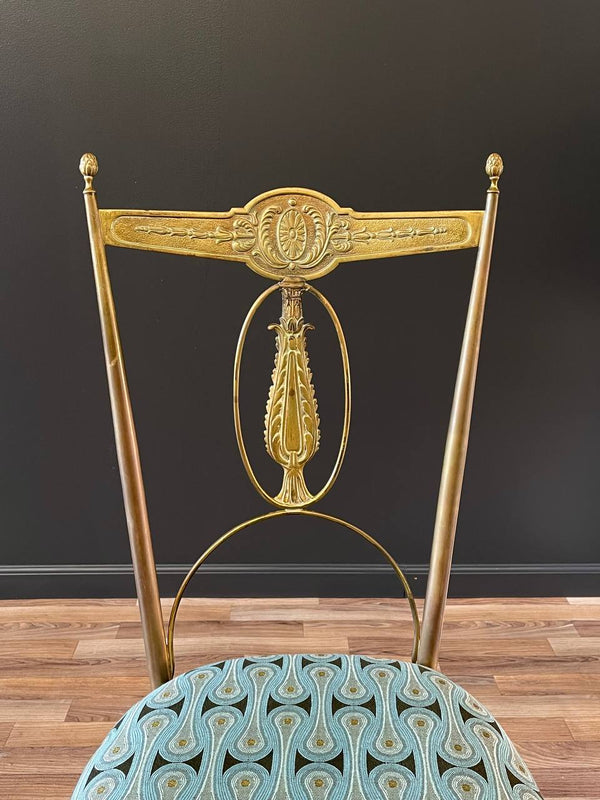 Italian Chiavari Brass Accent Chair, c.1950’s