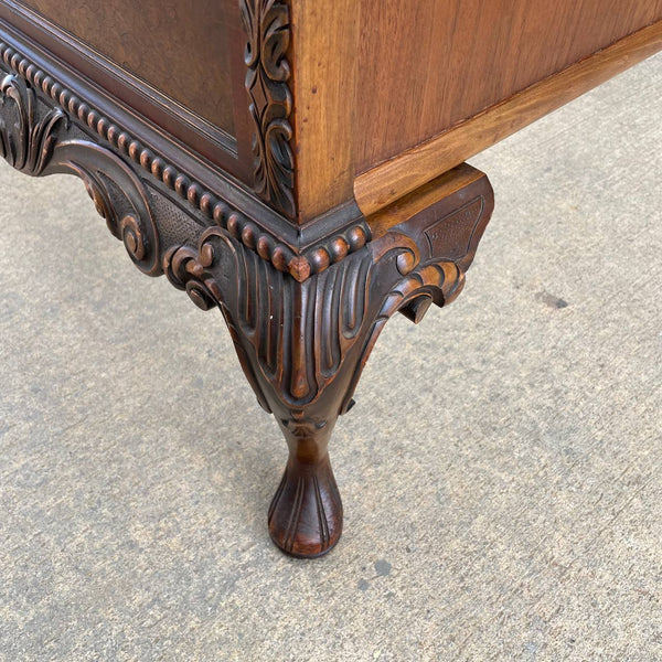 Antique French Louis XVI Hand Carved Wood Twin Size Bed Frame, 1940’s